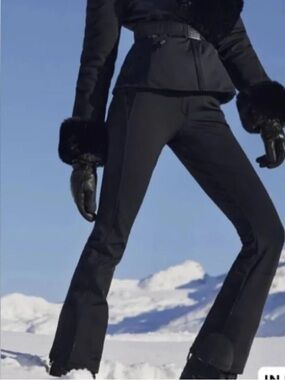 Afric Schoeller Wb-400 Women's Black Softshell Ski Pants Fleece 4